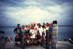 Diving Excursion Group Poses Together on Dock in Belize, June 1996 by John C. Ogden