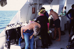 Divers Change Into Their Gear, Turneffe Atoll, Belize, A by John C. Ogden and Nancy B. Ogden