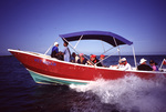 Researchers on Boat Named Wet Dream in South Water Caye, Belize, A by John C. Ogden