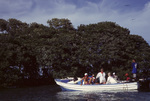 Boat of Researchers Approach Laughing Bird Caye National Park in Palencia, Belize, B by John C. Ogden