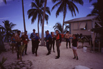 Divers Pose in Gear at Carrie Bow Cay Field Station in Belize by John C. Ogden