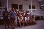 Diving Excursion Group Poses Together on Porch Steps in Belize, June 1996, B by John C. Ogden