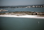 Clearwater Beach with Bridge and Properties in Background