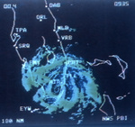 Satellite Image of Hurricane Andrew Over Florida, August 1992 by National Weather Service