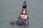 Lighthouse in Water Following Hurricane Andrew, August 24, 1992 by James W. Porter