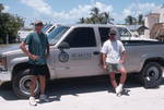 Two People with SEAKEYS Monitoring Program Truck, Florida Keys, June 21, 2000