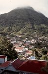 Aerial View of Windward Side at Base of Mount Scenery, Saba, Netherlands Antilles