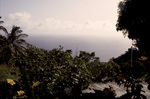 Ocean View with Dutch Flag in Background, Windward Side, Saba, Netherlands Antilles