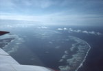 Aerial View of Eastern Barrier Reef Looking to Gran Roque, Los Roques, Venezuela by John C. Ogden