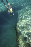 Diver Swims Into Cave, Sugar Cay, August 6, 1997, A