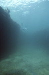 Diver Swims Into Cave, Sugar Cay, August 6, 1997, B