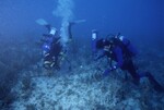 Two Divers at Pelican Shoal Shallow Site, 25 feet, October 29, 1997 by John C. Ogden