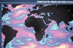 Map, Winds Over the Atlantic and Indian Oceans