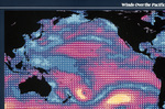 Map, Wind Patterns Over the Pacific Ocean