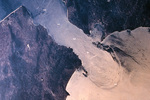 Aerial View of Water Tidal Influx, Strait of Gibraltar