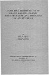 Land Bird Communities of Grand Bahama Island: the Structure and Dynamics of an Avifauna by John T. Emlen