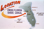Map, Cross Florida Barge Canal by Garald Gordon Parker