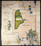 Map, Flood Detention Areas in Green Swamp Area by Garald Gordon Parker