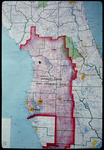 Map, Boundaries of the Southwest Florida Water Management District Colored In by Garald Gordon Parker