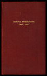Field Notes, Geological Investigations, circa 1939-1943 by Garald Gordon Parker