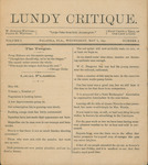 Lundy Critique, Volume 1, No. 7, May 6, 1891 by W. Edward Wattles and Frank D. Wattles