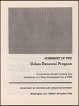 Summary of the Urban Renewal Program by Department of Housing and Urban Development