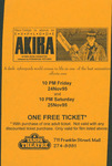 Voucher, Akira at Tampa Theatre, November 24-25, 1995 by Tampa Theatre