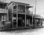 Suit Shop and R.L. Williams Dry Goods Wagon