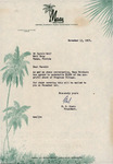 Letter, M.S. Stein to Harold Wolf, November 13, 1958