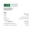 Agenda, Leadership Team Meeting, July 14, 2009 by University of South Florida St. Petersburg. Office of the Regional Chancellor