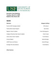 Agenda, Leadership Team Meeting, March 31, 2009 by University of South Florida St. Petersburg. Office of the Regional Chancellor