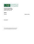 Agenda, Leadership Team Meeting, October 13, 2009 by University of South Florida St. Petersburg. Office of the Regional Chancellor