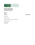Agenda, Leadership Team Meeting, October 27, 2009 by University of South Florida St. Petersburg. Office of the Regional Chancellor
