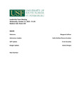 Agenda, Leadership Team Meeting, October 27, 2010 by University of South Florida St. Petersburg. Office of the Regional Chancellor