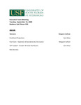 Agenda, Leadership Team Meeting, September 15, 2009 by University of South Florida St. Petersburg. Office of the Regional Chancellor