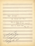Robert Helps collection, 1928-2001, Box 32 folder 5 Two Songs for Soprano and Piano, May 1950 by Robert Helps