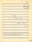 Robert Helps collection, 1928-2001, Box 32 folder 15 Duo for Cello and Piano, 1977