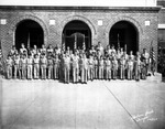 Boy Scouts Pose in Front of Sacred Heart Academy by Robertson and Fresh