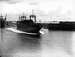 The Cargo Ship Shasta Exiting Dry-dock After Construction at Hooker's Points by Robertson and Fresh (Firm)