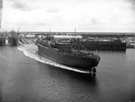 The Cargo Ship Shasta Exiting Dry-dock After Construction at Hooker's Point by Robertson and Fresh (Firm)