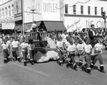 Cub Scouts Pull a Float During the Children's Gasparilla Parade