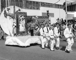 A Float with a King Passes During the Children's Gasparilla Parade