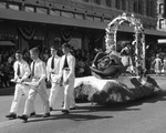 A Float with a Large Rose During the Children's Gasparilla Parade