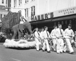 A Girl on an Elephant Float During the Children's Gasparilla Parade