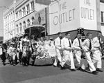 A Float with two girls dressed as queens