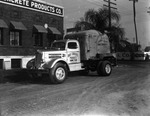 A Hart Concrete Products Company Truck outside the company