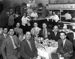 International Bank Employees at a Company Dinner