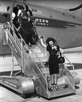 Mary Hatcher Boarding her Plane
