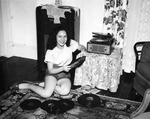 Mrs. Thomas J. Touchton Listening to Records by Robertson and Fresh