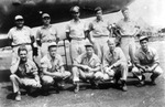 Military Flight Crew Posing in Front of an Airplane by Robertson and Fresh